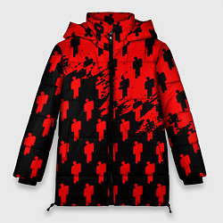 Куртка зимняя женская Billie Eilish pattern music steel, цвет: 3D-черный
