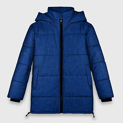 Женская зимняя куртка Текстура синий однотонный
