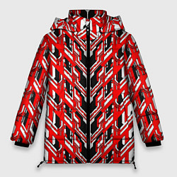 Куртка зимняя женская Красная техно броня, цвет: 3D-красный