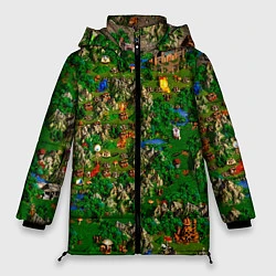 Куртка зимняя женская Карта из Героев 3, цвет: 3D-черный