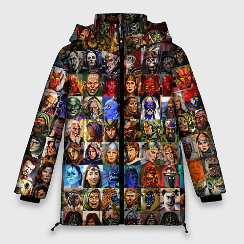 Женская зимняя куртка Портреты всех героев / 3D-Красный – фото 1