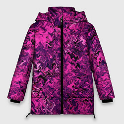 Женская зимняя куртка Абстрактная текстура тёмно-розовый