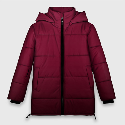 Женская зимняя куртка Градиент тёмный вишнёвый / 3D-Черный – фото 1