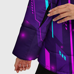 Куртка зимняя женская Fortnite neon gaming, цвет: 3D-черный — фото 2