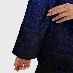 Куртка зимняя женская Градиент мелкая мозаика сине-чёрный, цвет: 3D-черный — фото 2