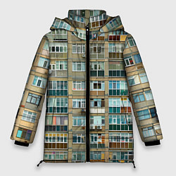 Куртка зимняя женская Панельный дом, цвет: 3D-светло-серый