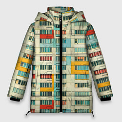 Куртка зимняя женская Яркая панелька, цвет: 3D-светло-серый