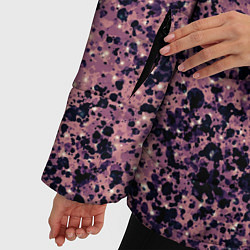Куртка зимняя женская Абстрактный брызги сине-розовый, цвет: 3D-черный — фото 2
