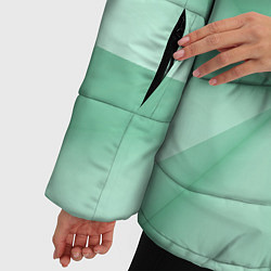 Куртка зимняя женская Объемные пирамидки, цвет: 3D-светло-серый — фото 2
