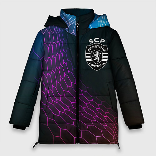 Женская зимняя куртка Sporting футбольная сетка / 3D-Черный – фото 1
