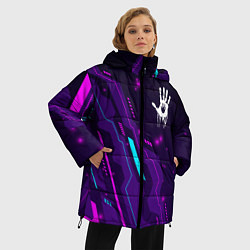 Куртка зимняя женская Death Stranding neon gaming, цвет: 3D-черный — фото 2