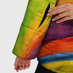 Куртка зимняя женская Рисунок масляной пастелью, цвет: 3D-светло-серый — фото 2