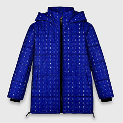 Куртка зимняя женская Ультрамарин мелкие полосочки, цвет: 3D-черный