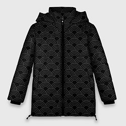 Женская зимняя куртка Японский черный орнамент