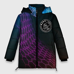 Куртка зимняя женская Ajax футбольная сетка, цвет: 3D-черный