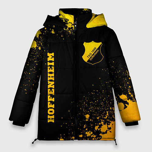Женская зимняя куртка Hoffenheim - gold gradient вертикально / 3D-Черный – фото 1