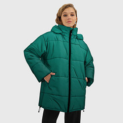 Куртка зимняя женская Градиент нефритовый зелёный, цвет: 3D-черный — фото 2