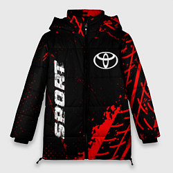 Куртка зимняя женская Toyota red sport tires, цвет: 3D-черный