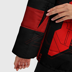 Куртка зимняя женская Mass Effect - Red armor, цвет: 3D-светло-серый — фото 2