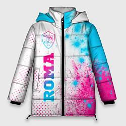 Женская зимняя куртка Roma neon gradient style по-вертикали
