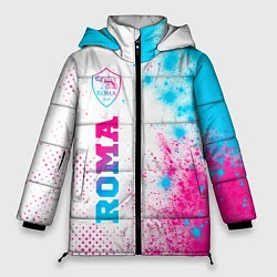 Куртка зимняя женская Roma neon gradient style по-вертикали, цвет: 3D-черный