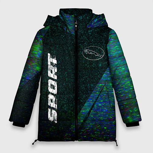 Женская зимняя куртка Jaguar sport glitch blue / 3D-Черный – фото 1