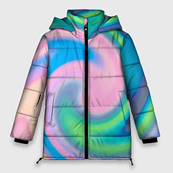 Женская зимняя куртка Абстрактный разноцветный круговорот
