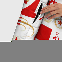 Куртка зимняя женская СССР знак качества красный, цвет: 3D-светло-серый — фото 2