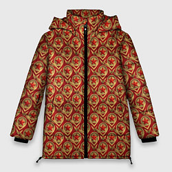 Куртка зимняя женская Звезды в стиле СССР, цвет: 3D-светло-серый
