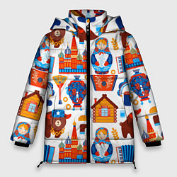 Куртка зимняя женская Русские народные традиции, цвет: 3D-светло-серый