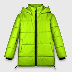 Женская зимняя куртка Яркий салатовый с лёгким затемнением