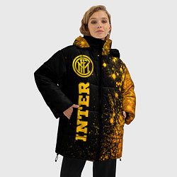 Куртка зимняя женская Inter - gold gradient по-вертикали, цвет: 3D-черный — фото 2