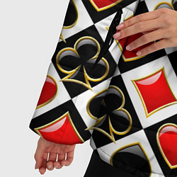 Куртка зимняя женская Масти игральных карт, цвет: 3D-светло-серый — фото 2