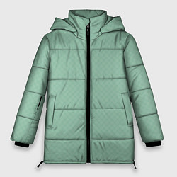 Куртка зимняя женская Светлый серо-зелёный однотонный паттерн, цвет: 3D-черный