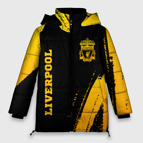 Женская зимняя куртка Liverpool - gold gradient вертикально / 3D-Черный – фото 1