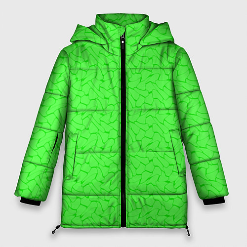 Женская зимняя куртка Яркий салатовый кислотный / 3D-Черный – фото 1