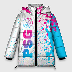 Женская зимняя куртка PSG neon gradient style по-вертикали