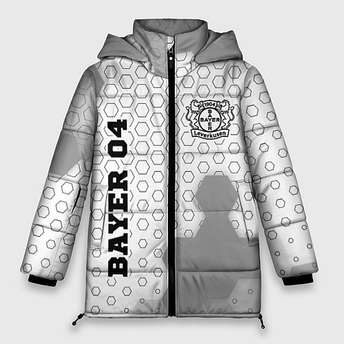 Женская зимняя куртка Bayer 04 sport на светлом фоне вертикально / 3D-Черный – фото 1