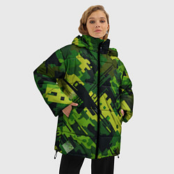 Куртка зимняя женская Camouflage - pattern ai art, цвет: 3D-светло-серый — фото 2