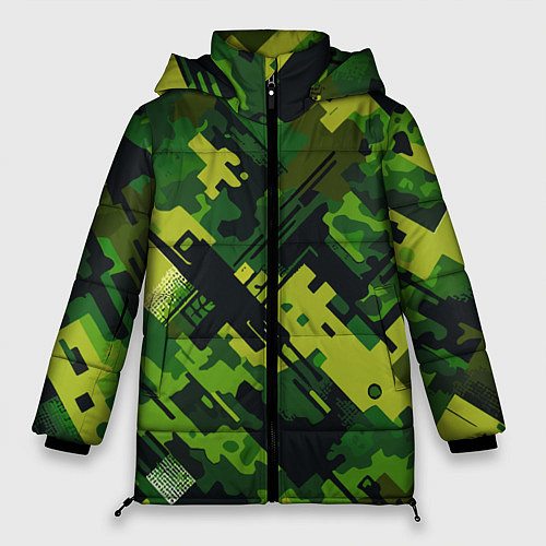 Женская зимняя куртка Camouflage - pattern ai art / 3D-Красный – фото 1