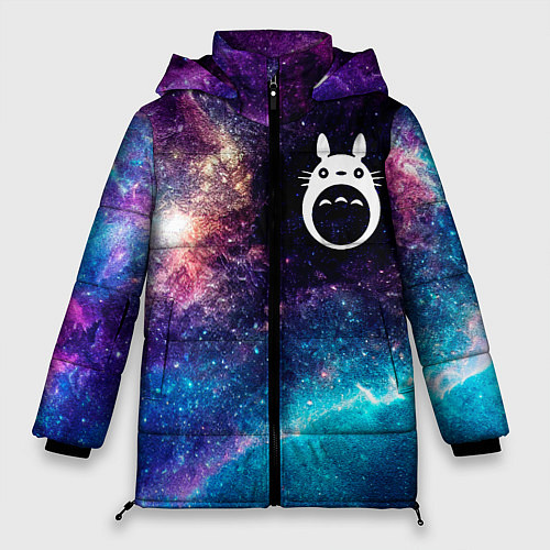 Женская зимняя куртка Totoro space anime / 3D-Черный – фото 1