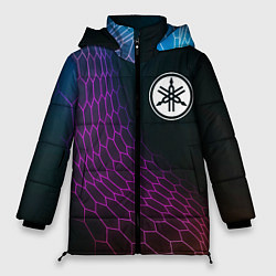 Куртка зимняя женская Yamaha neon hexagon, цвет: 3D-черный