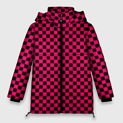 Женская зимняя куртка Паттерн розовый клетка