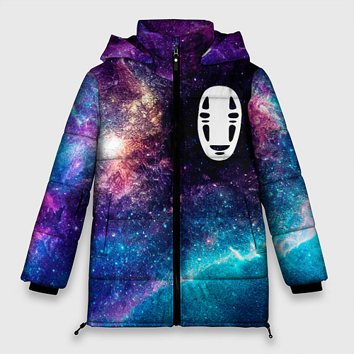 Женская зимняя куртка Spirited Away space anime / 3D-Черный – фото 1