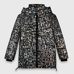 Куртка зимняя женская Тёмный серо-коричневый текстурированный, цвет: 3D-черный