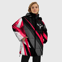 Куртка зимняя женская Tokyo Revengers electro lines, цвет: 3D-черный — фото 2