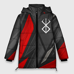 Куртка зимняя женская Berserk red lines, цвет: 3D-черный