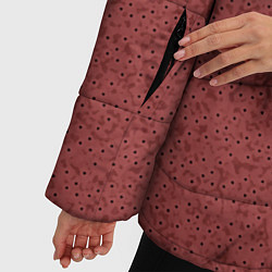 Куртка зимняя женская Тёмный пыльно-розовый текстурированный, цвет: 3D-черный — фото 2