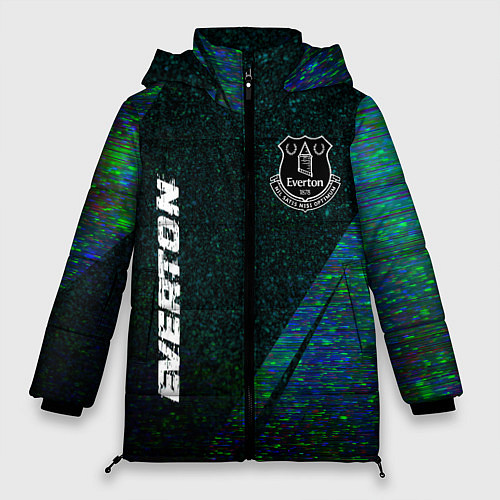 Женская зимняя куртка Everton glitch blue / 3D-Черный – фото 1