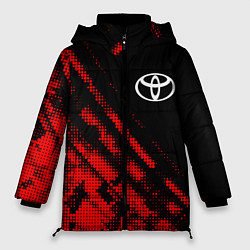 Куртка зимняя женская Toyota sport grunge, цвет: 3D-красный